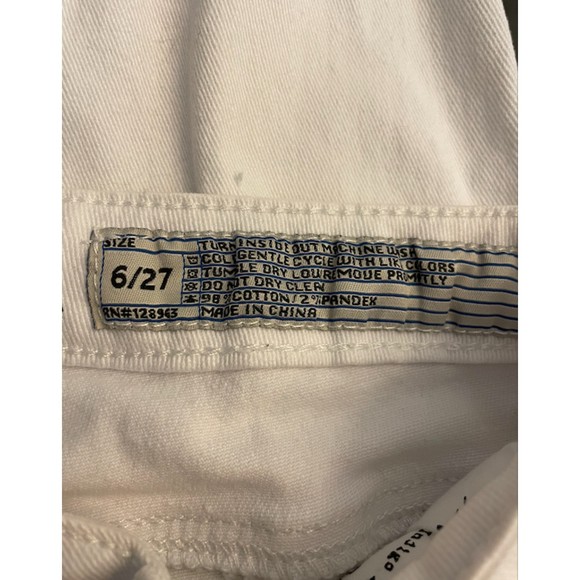 Rocks & Indigo White Jeans with Embroidery - Sz 6/27 - Picture 7 of 9
